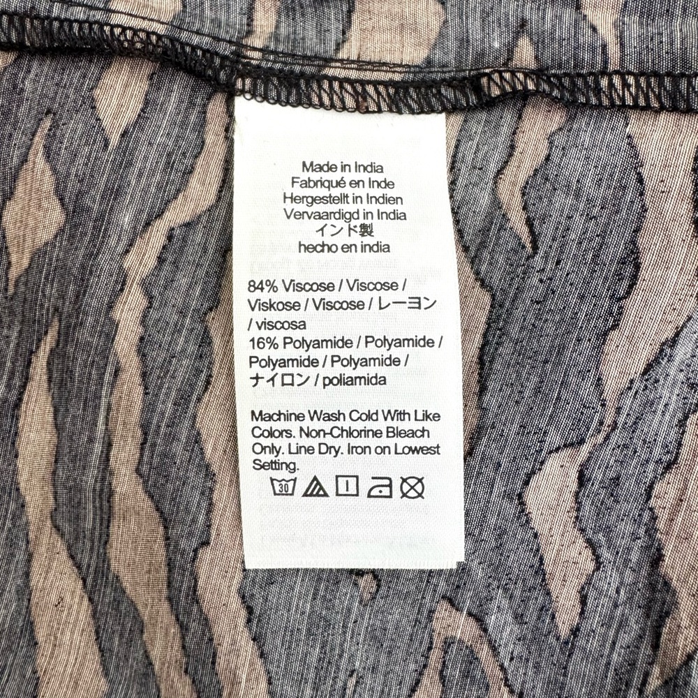 NWT Madewell V-Neck Mini Dress Abstract Animal Print Size 14 - Picture 10 of 10
